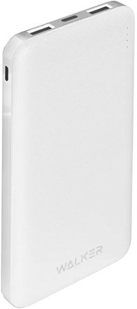 Внешний аккумулятор Walker WB-410 10000 mAh (белый)