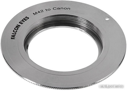 Адаптер Falcon Eyes M42 на Canon (серебристый)
