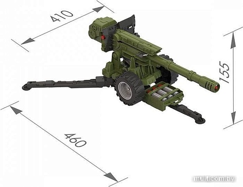 Игрушечный транспорт Нордпласт Пушка 354 (зеленый)