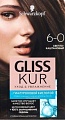 Крем-краска для волос Gliss Kur Уход и увлажнение 6-0 светло-каштановый