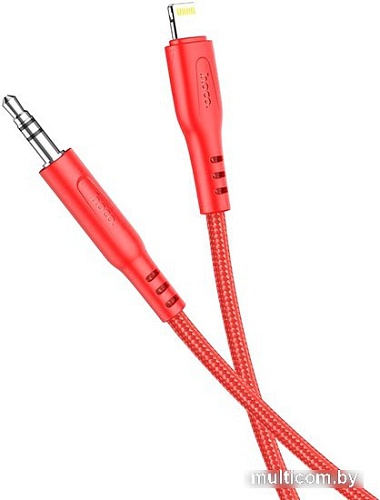 Кабель Hoco UPA18 Lightning - Jack 3.5 (1 м, красный)