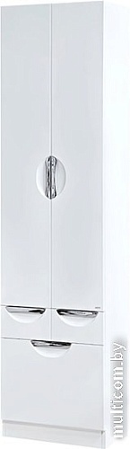 Мебель для ванных комнат Misty шкаф-пенал Жасмин-50 без корзины (белая эмаль)