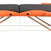 Массажный стол Atlas Sport складной 2-с деревянный 70 см (черно-оранжевый)