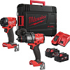 Milwaukee M18 FPP2A3-502X Fuel 4933480873 (шуруповерт, винтоверт, 2 АКБ, кейс)