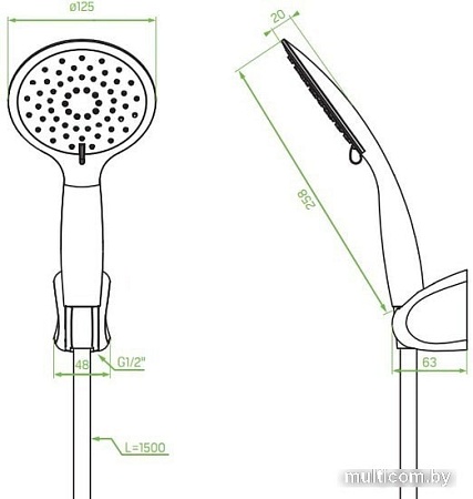 Душевой гарнитур Laveo Fino NLF 00AD
