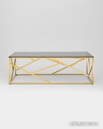 Журнальный столик Stool Group Арт Деко 120x60 ECT-015-TG-SK (стекло Smoke/сталь золото)