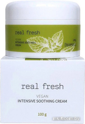 Deoproce Крем для лица Deoproce Real Fresh Vegan Intensive Soothing Cream 100 г