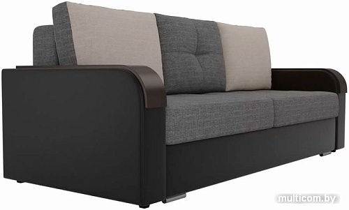 Диван Лига диванов Мейсон 102152 (серый/черный/бежевый)