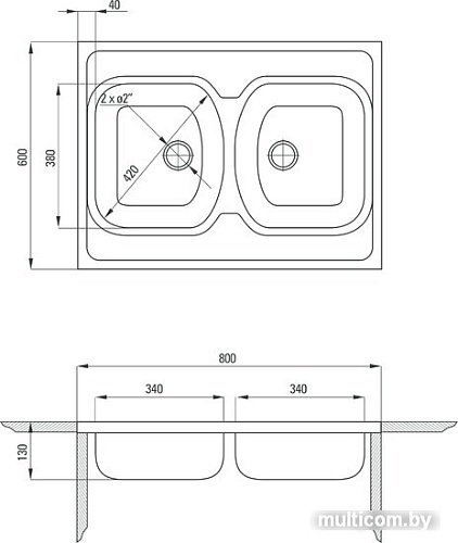Кухонная мойка Deante Tango ZM6 3200 (оформление)