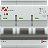 Выключатель автоматический EKF Averes AV-6 3P 10A (C) 6kA mcb6-3-10C-av