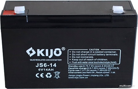 Аккумулятор для ИБП Kijo JS6-14 (6В/14 А·ч)