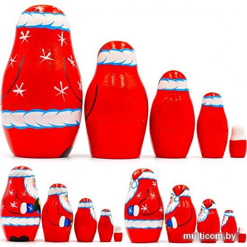 Развивающая игра Брестская Матрешка В виде Санта Клауса (набор 5 шт)