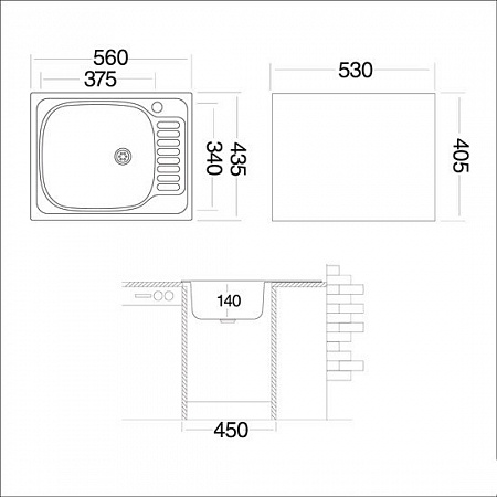 Кухонная мойка Ukinox CLM560.435 --5К 2L