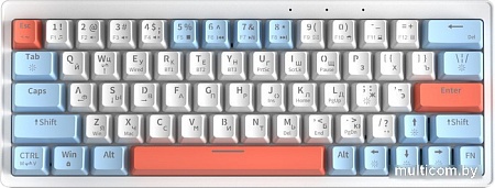 Клавиатура Cyberlynx ZA63 Pro White Blue Orange (TNT Yellow)