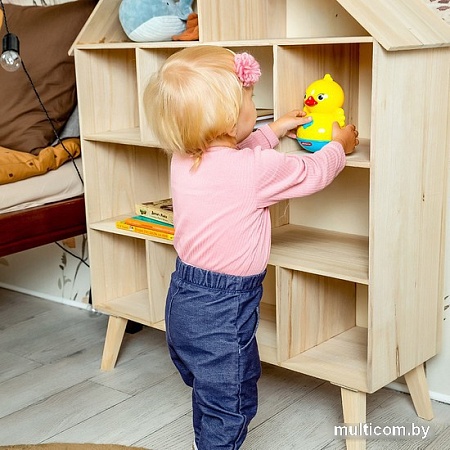 Развивающая игрушка Азбукварик Люленьки. Неваляшка уточка 2649 (желтый/зеленый)