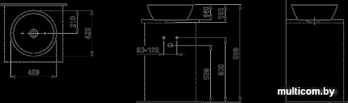 Умывальник Laufen Pro B 812962 42x42