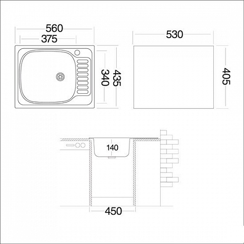 Кухонная мойка Ukinox CLM560.435 --5К 2L