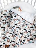 Плед Amarobaby Растем вместе. Трасса 85x95 (коричневый/синий)