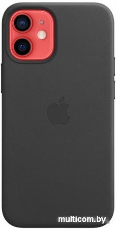 Чехол Apple MagSafe Leather Case для iPhone 12 mini (черный)