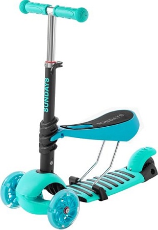 Самокат Sundays KB05 (голубой/бирюзовый)