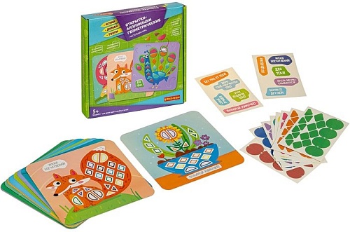 Развивающая игра Bondibon Открытки-аппликации геометрические ВВ5030