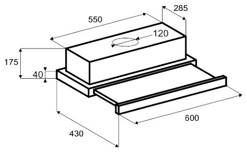 Встраиваемая вытяжка Zigmund & Shtain K 008.61 W