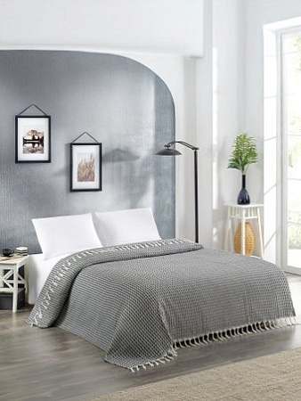 Meteor Devone с бахромой 200x230 (12309 черный)