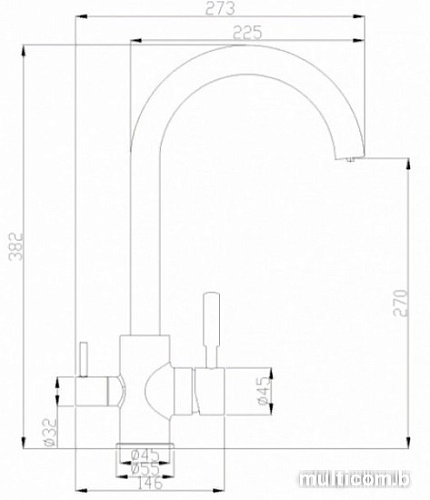 Смеситель ZorG SH 713 BLACK BR
