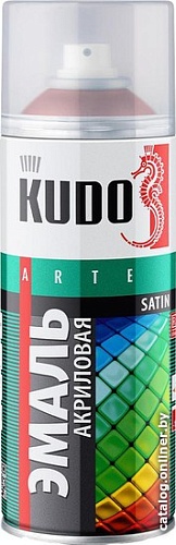 Эмаль Kudo универсальная Satin RAL 6018 0.52 л (ярко-зеленый)