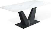 Кухонный стол Sheffilton SHT-T78 (белый мрамор/черный)
