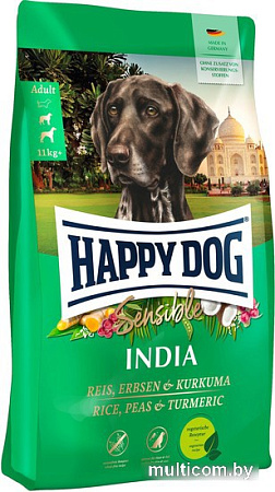 Сухой корм для собак Happy Dog Sensible India рис, горох и куркума 10 кг