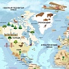 Фотообои Citydecor Детская Карта мира 343 300x260