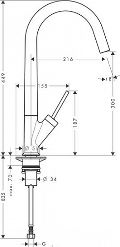 Смеситель Axor Starck 10822000