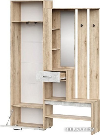 Стенка SV-Мебель Фаворит 1 (дуб делано/цемент светлый)