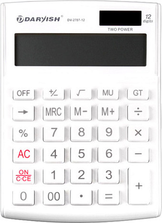 Бухгалтерский калькулятор Darvish DV-2707-12W (белый)
