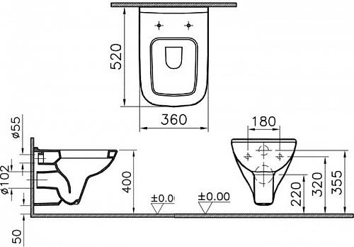 Унитаз Vitra S20 5507B003-0101