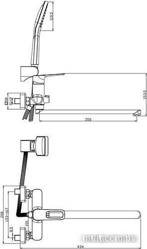 Смеситель Rossinka Silvermix RS46-32