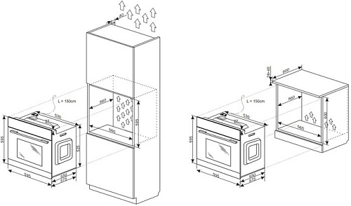 Электрический духовой шкаф Hansa BOES694003