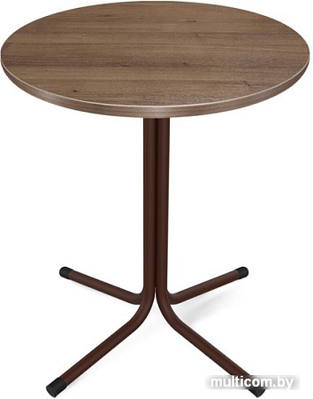 Кухонный стол Sheffilton SHT-TU7-1/70 МДФ (коричневый муар (цинк)/черный/орех светлый)