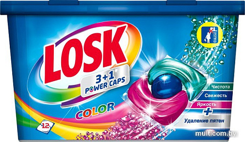 Капсулы для стирки Losk Caps Color 3 в 1 (12 шт)