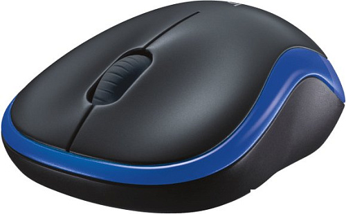 Мышь Logitech M186 (черный/синий)