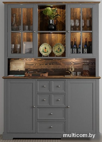 Шкаф-витрина Диприз Lakeview Д.98026 (бейц винтаж)