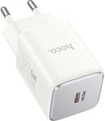 Сетевое зарядное Hoco N43 (лунный белый)