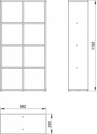 Стеллаж Mio Tesoro Мини 2.07.07.010.3 (сонома)