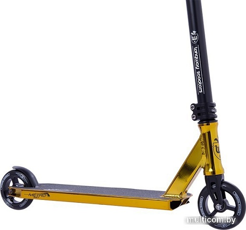 Трюковый самокат Longway Metro Shift (черный/золотистый)