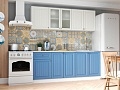 Готовая кухня МебельЭра Хозяюшка 2.0 (магнолия/деним)