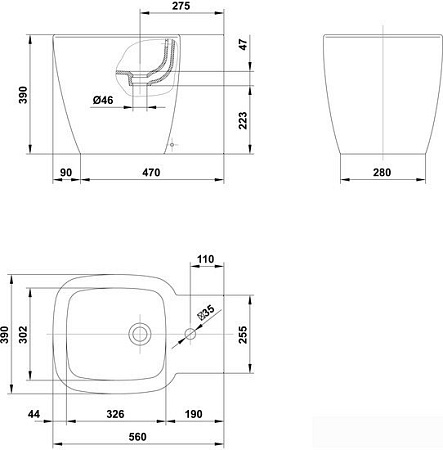 Биде Gala Universal [11360]