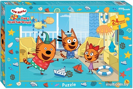 Мозаика/пазл Step Puzzle Maxi Три кота new 1 90099 (24 эл)