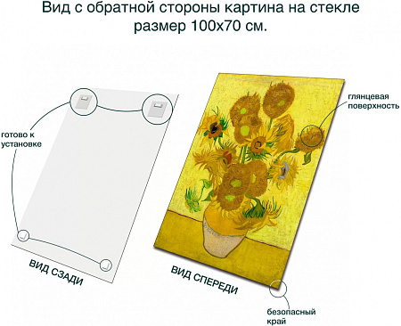 Картина Stamprint Подсолнухи 2 В. ван Гог PT006 (100x70)