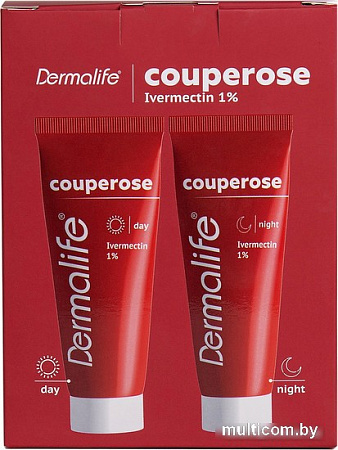 Подарочный набор Dermalife Couperose Гель дневной+Крем ночной (75 мл+75 мл)